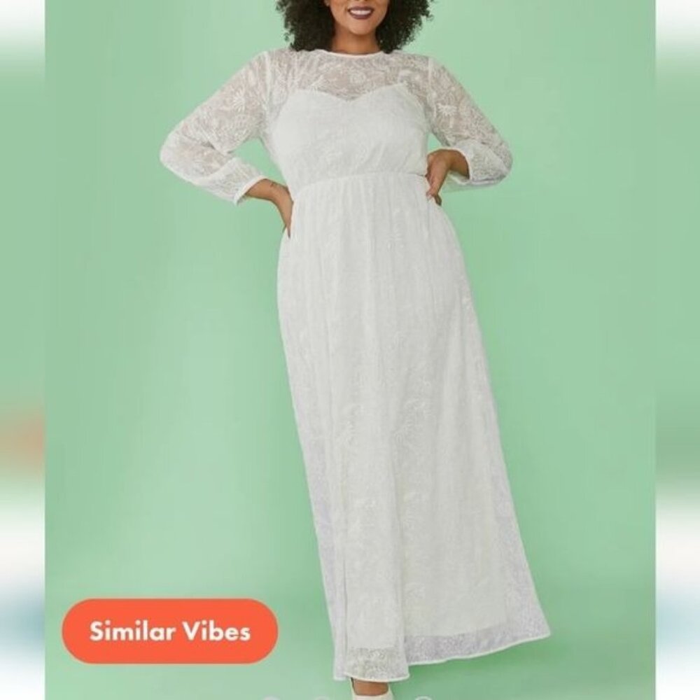 Modcloth Just The Beginning Maxi Dress XS New Romantic Bridal Wedding Flowy